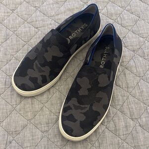 Rothy's Men's Gray Camo Slip-On Loafers